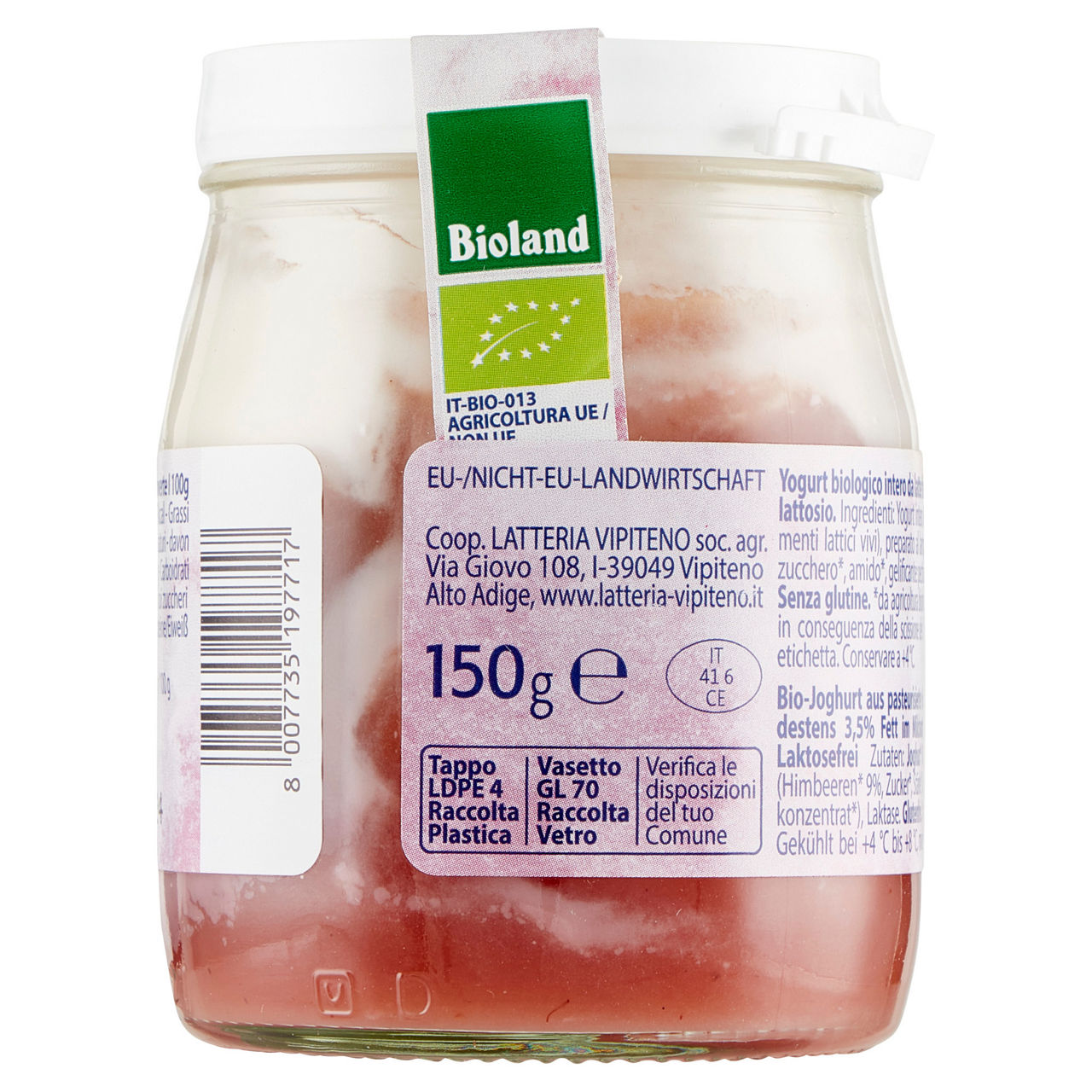 Yogurt intero bio da Latte Fieno al lampone 150 gr - Immagine 11