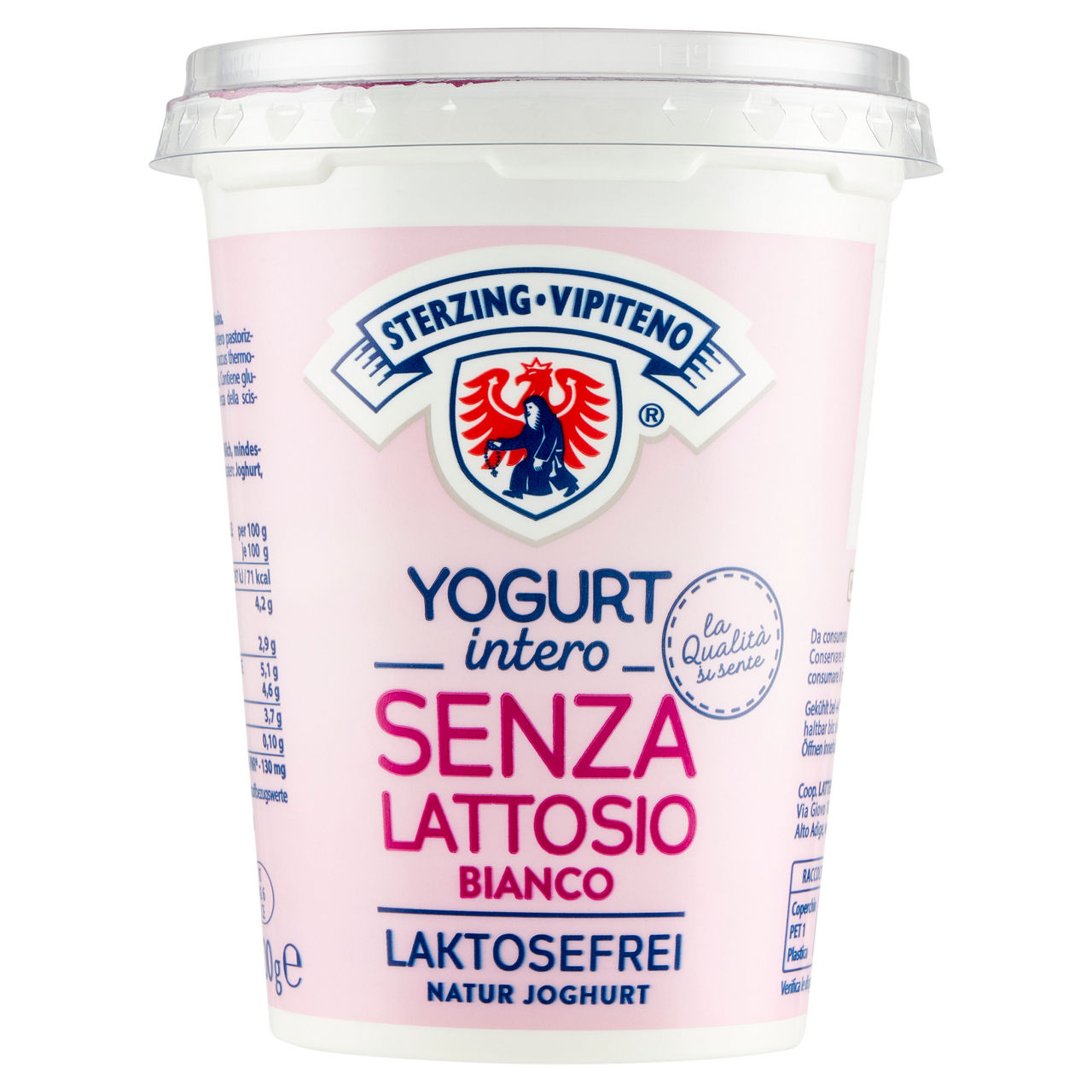 Yogurt bianco intero senza lattosio 500 gr - Immagine 01