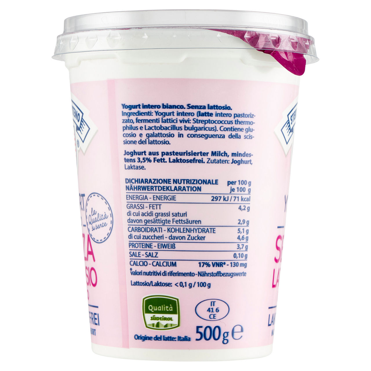 Yogurt bianco intero senza lattosio 500 gr - Immagine 31