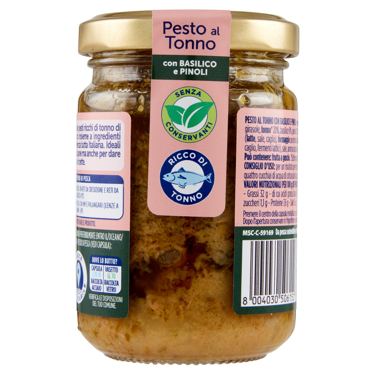 Pesto al tonno con basilico e pinoli 130 gr - Immagine 51