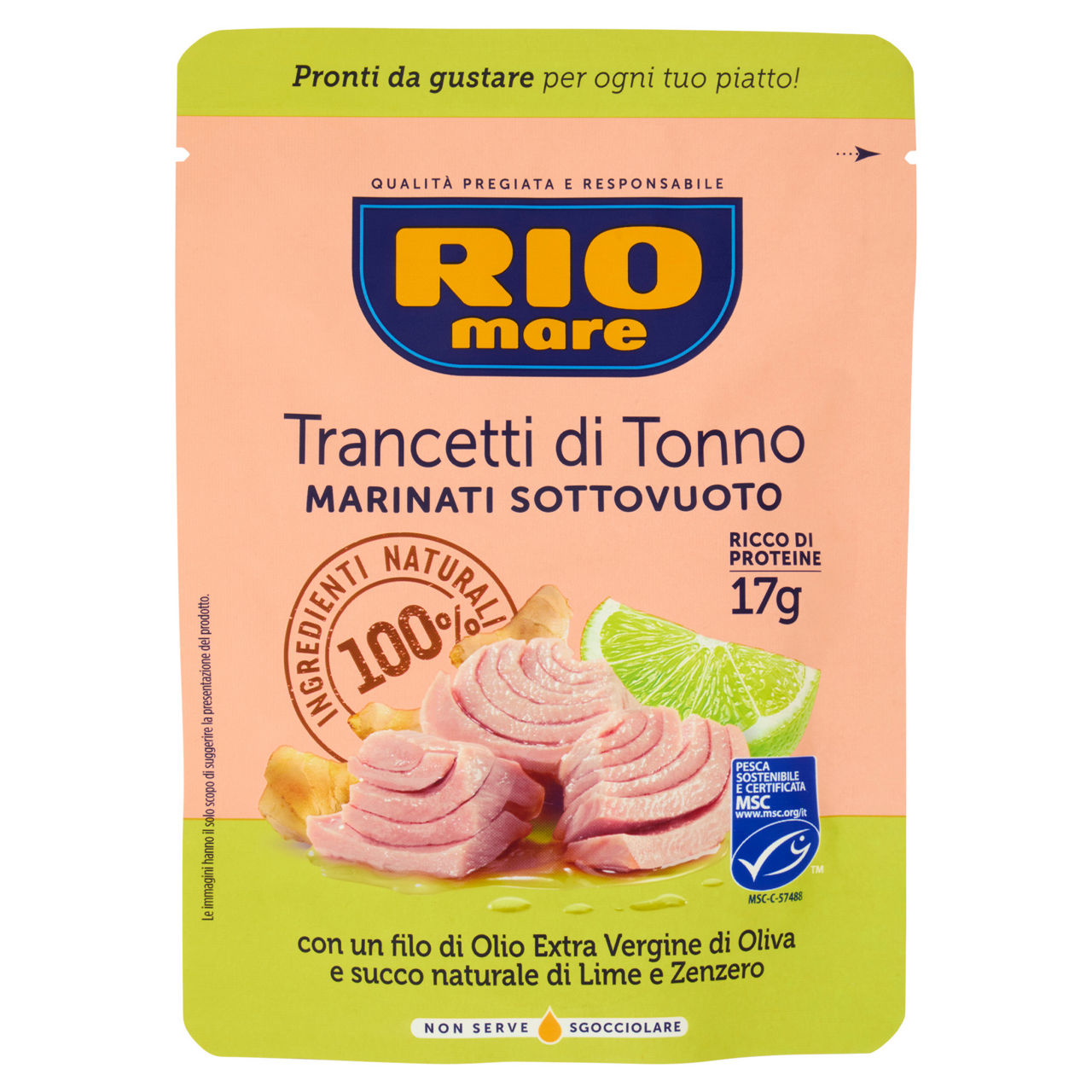 Trancetti tonno il olio ex.vergine oliva lime & zenzero rio mare g70x12 - Immagine 01