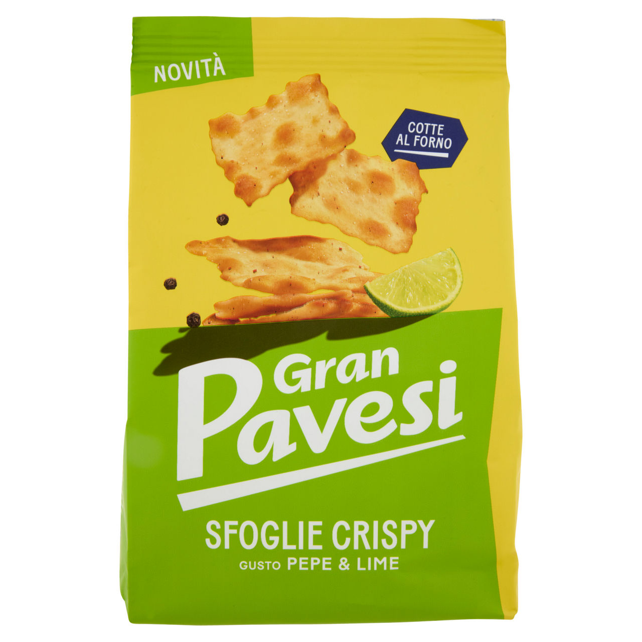Crackers Sfoglie Crispy gusto pepe e lime 150 gr