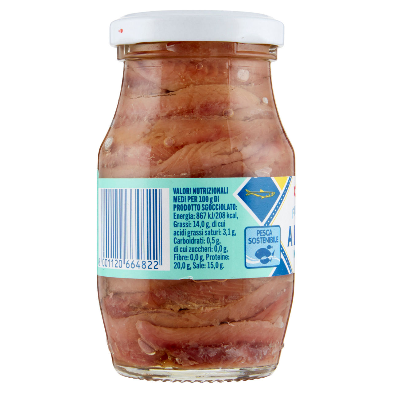 Filetti di alici coop distese olio blend evo + girasole vaso vetro g.150 - Immagine 51