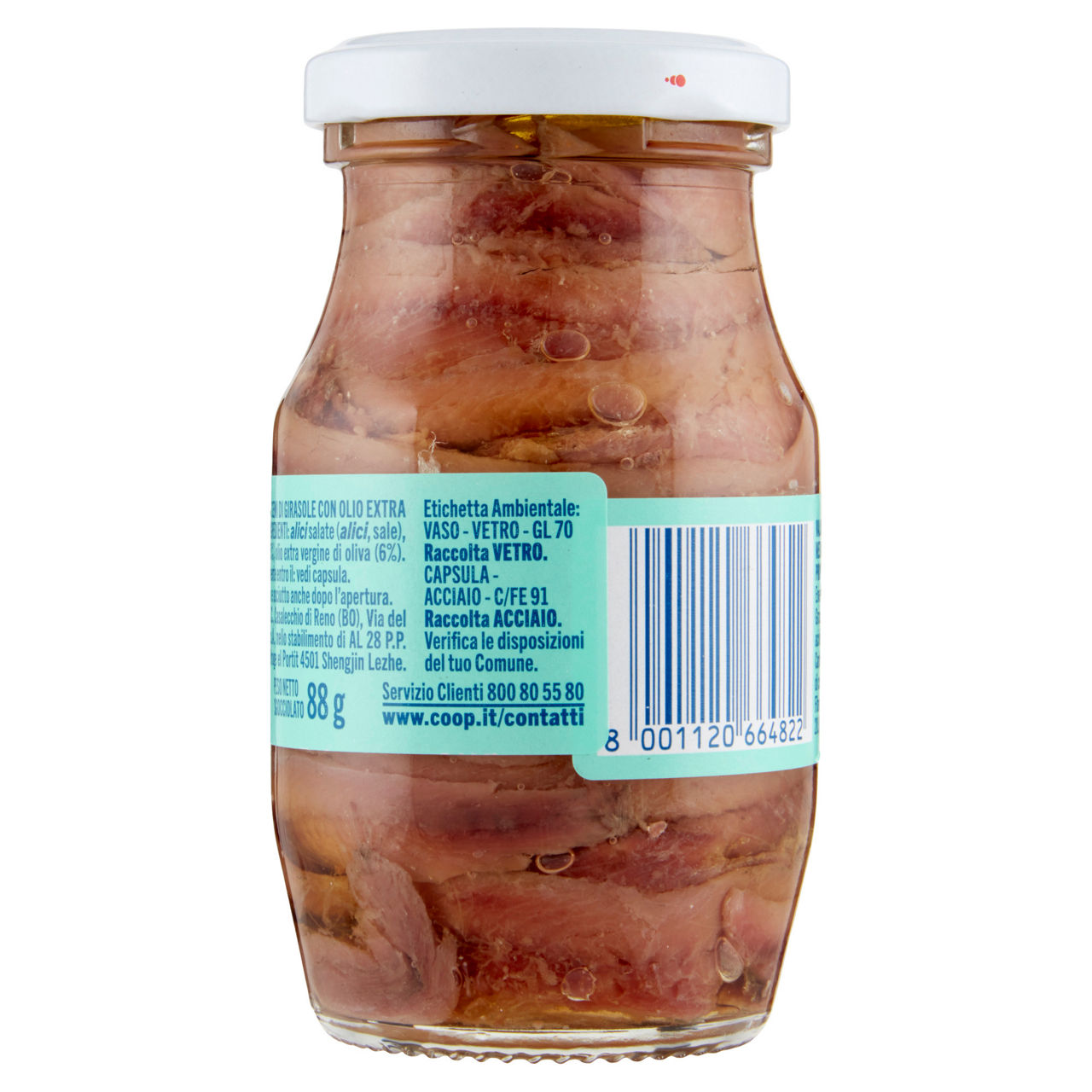 Filetti di alici coop distese olio blend evo + girasole vaso vetro g.150 - Immagine 21