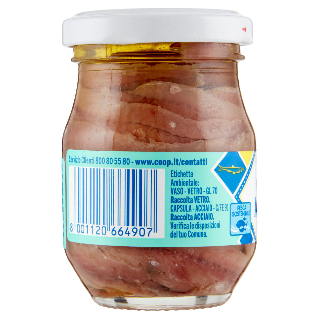 Filetti di alici coop distese olio blend evo + girasole vaso vetro g.90 - Immagine 41