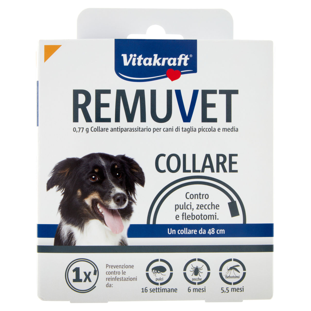Collare antiparassitario cani taglia piccola e media remuvet scatola pz. 1 - Immagine 01