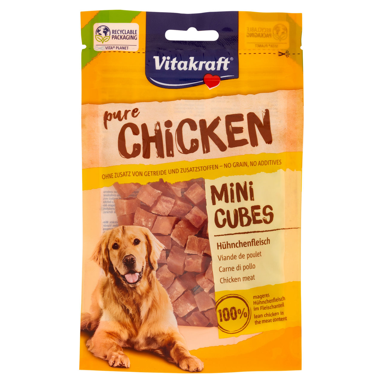 Chicken mini cubes vitakraft flow-pack g80 - Immagine 01