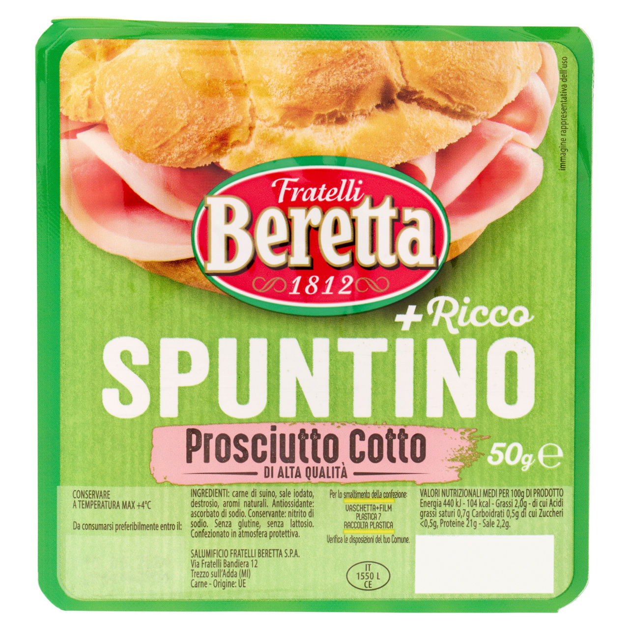 Snack salato prosciutto cotto 50 gr - Immagine 01