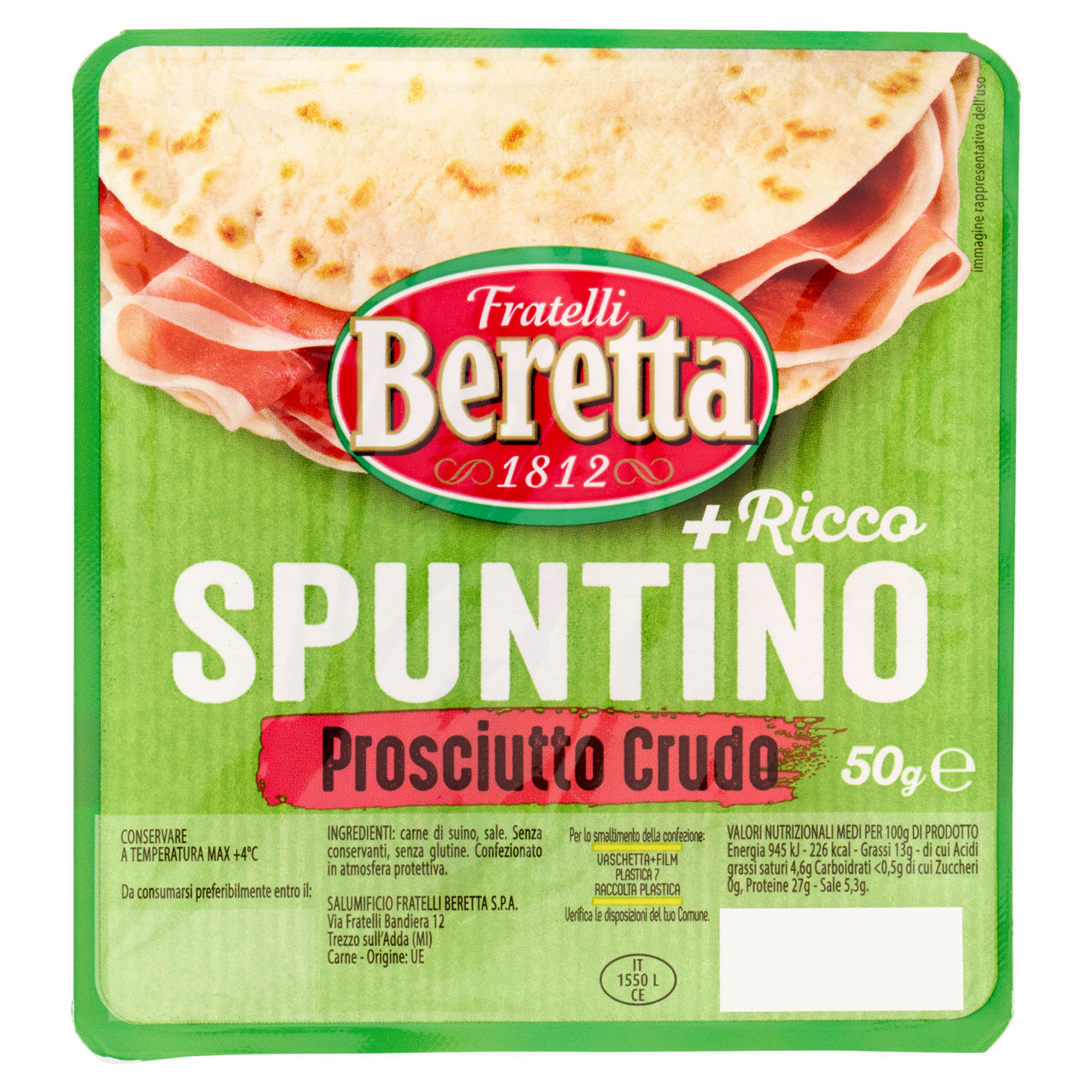 Snack salato prosciutto crudo 50 gr - Immagine 01