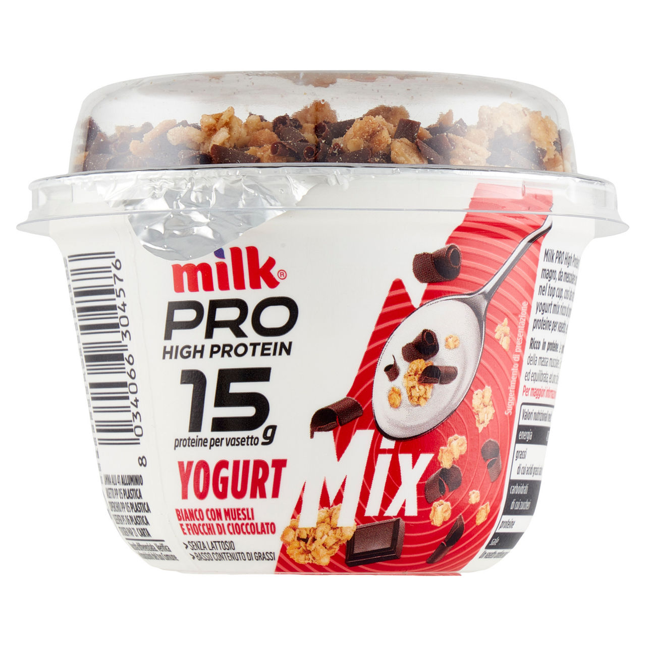 Yogurt proteico bianco con müsli e fiocchi di cioccolato 180 gr - Immagine 21