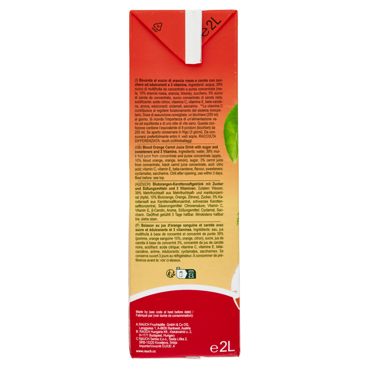 Bevanda arancia rossa e carota 2 lt - Immagine 11
