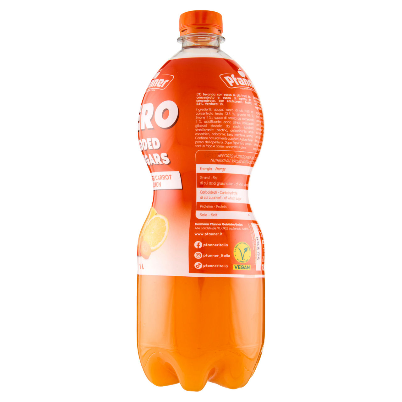 Succo di frutta zero zuccheri aggiunti arancia carota e limone 1 lt - Immagine 21
