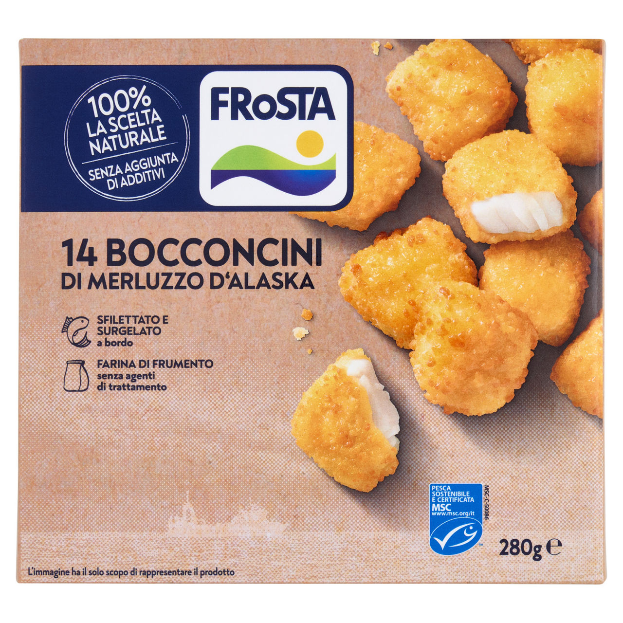 Bocconcini di merluzzo d'Alaska 14 pz 280 gr