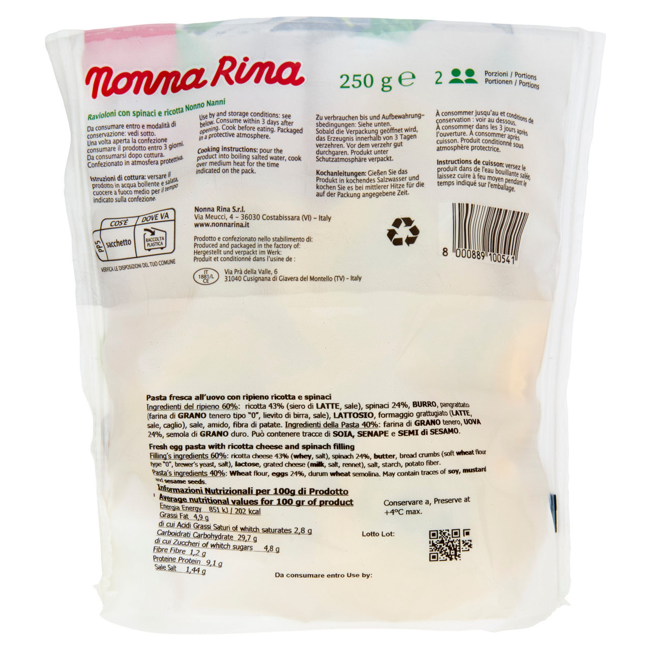 Ravioloni ricotta e spinaci 250 gr - Immagine 31