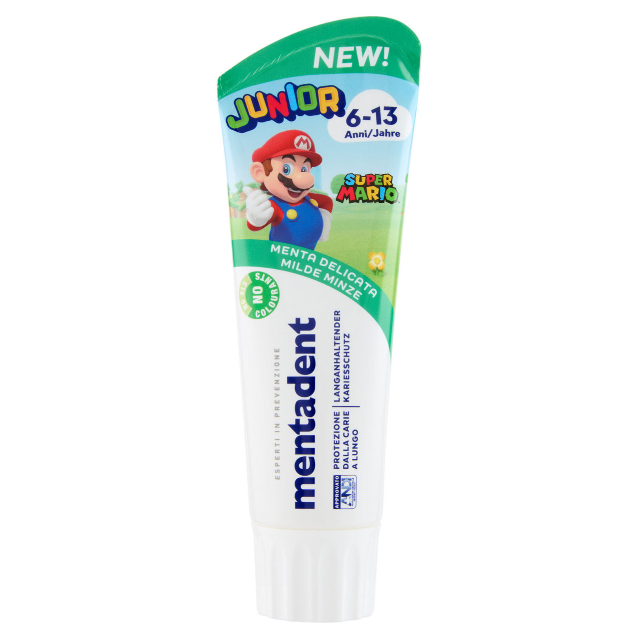 Dentifricio Junior 6-13 anni Super Mario menta delicata 75 ml - Immagine 01