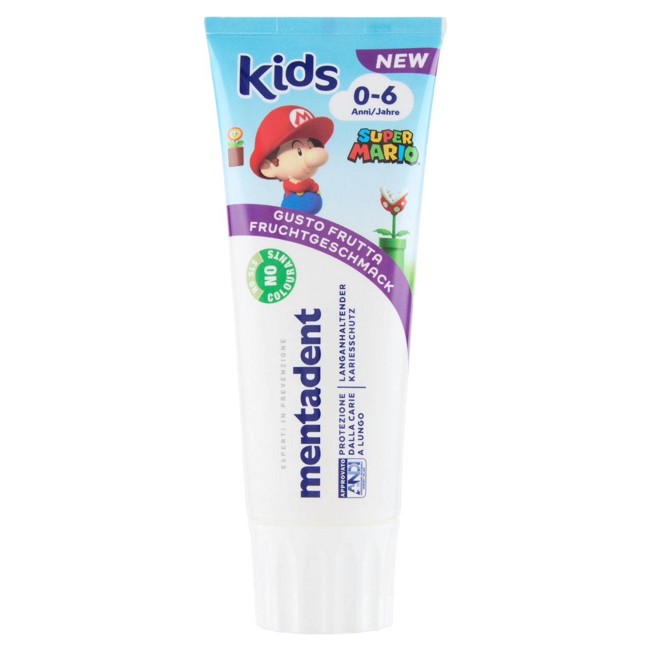Dentifricio Kids 0-6 anni Super Mario gusto frutta 75 ml - Immagine 01