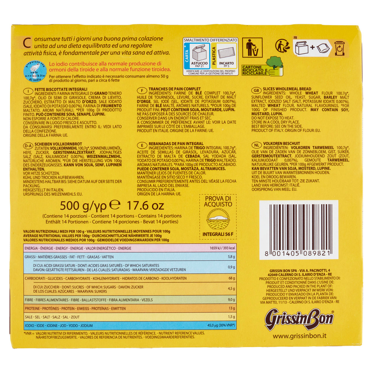 Fette biscottate integrali 500 gr - Immagine 31