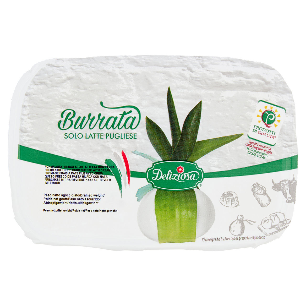 Burrata di solo latte Pugliese 250 gr