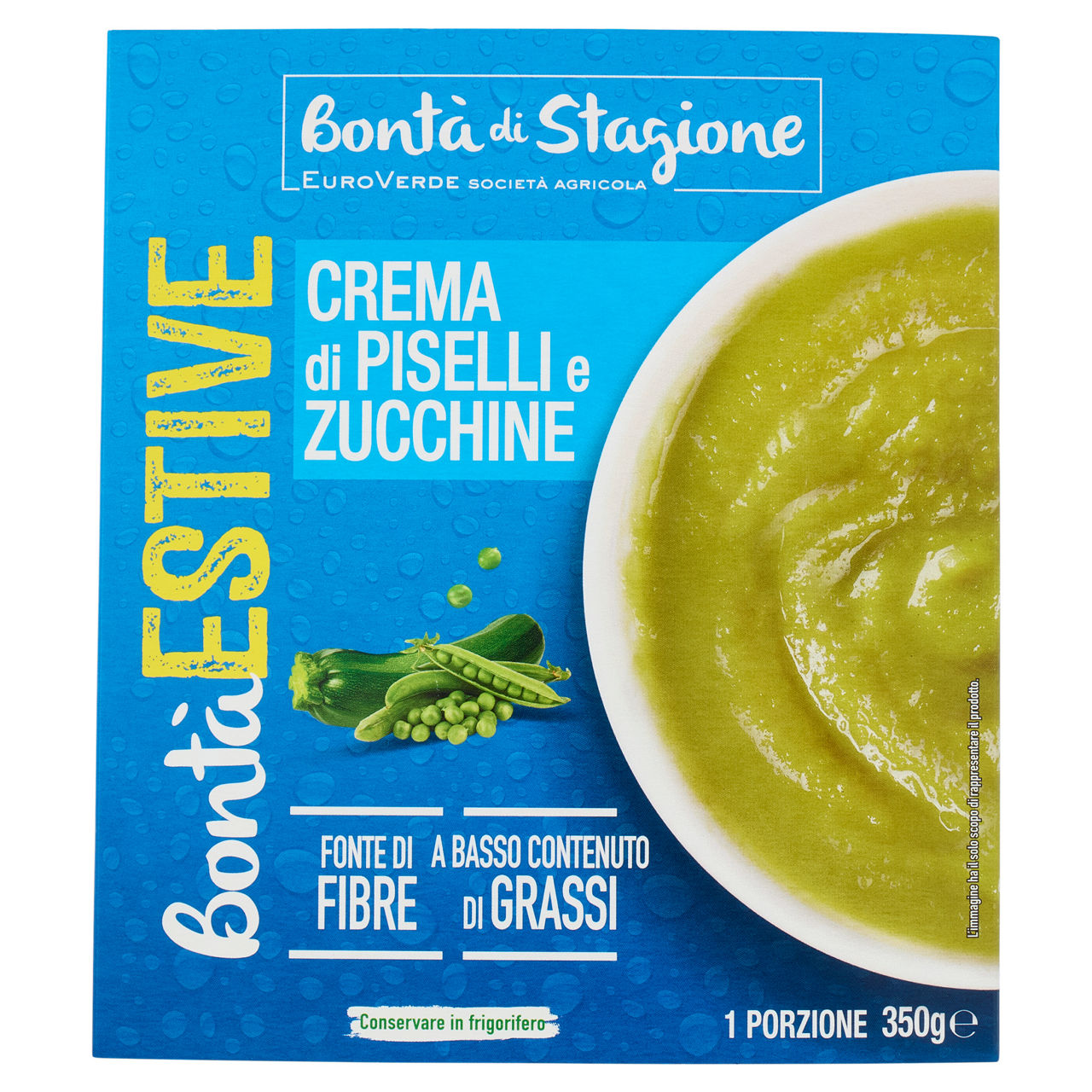 Crema di piselli e zucchine 350 gr