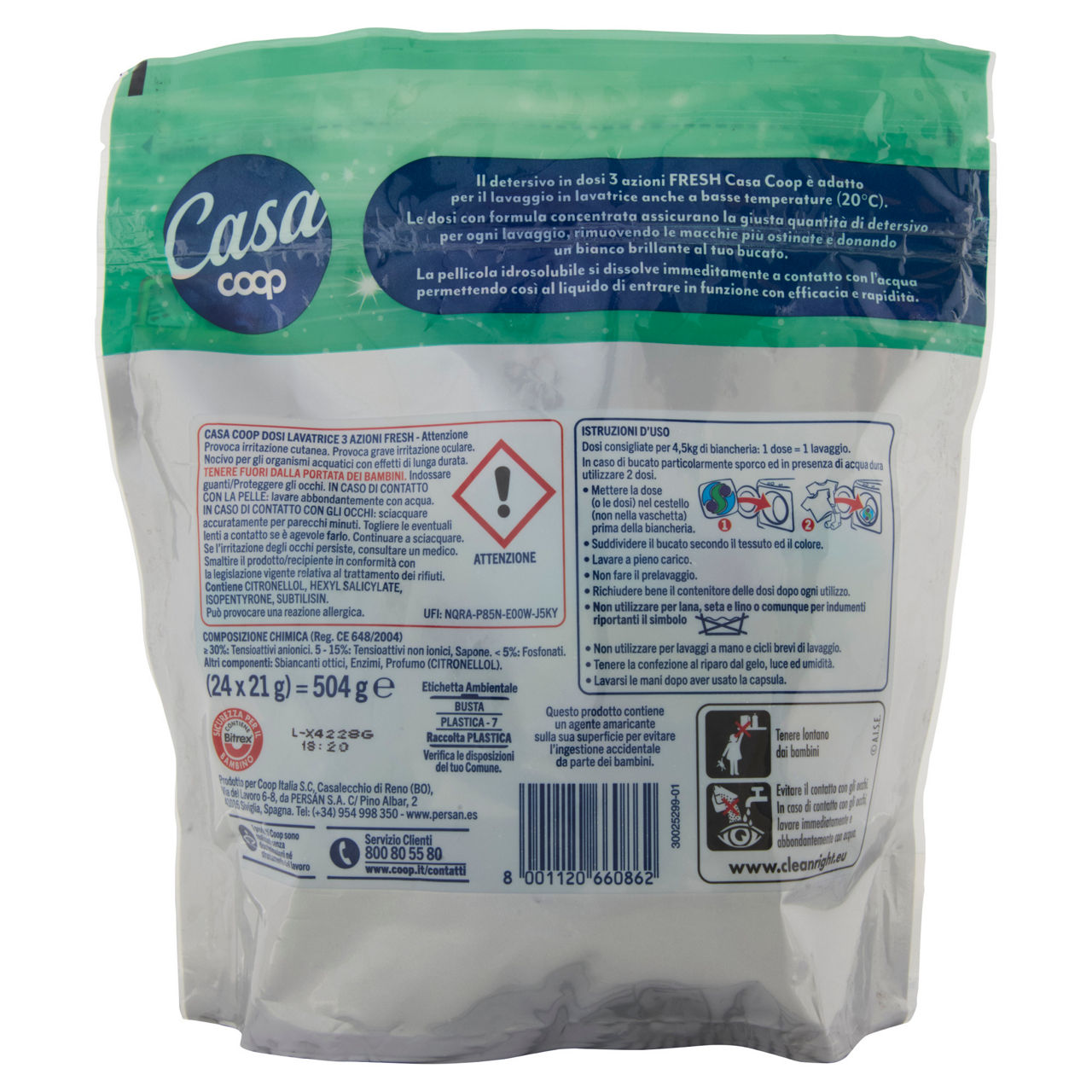 Detersivo lavatrice in caps 3 Azioni Fresh 24 lavaggi - Immagine 31