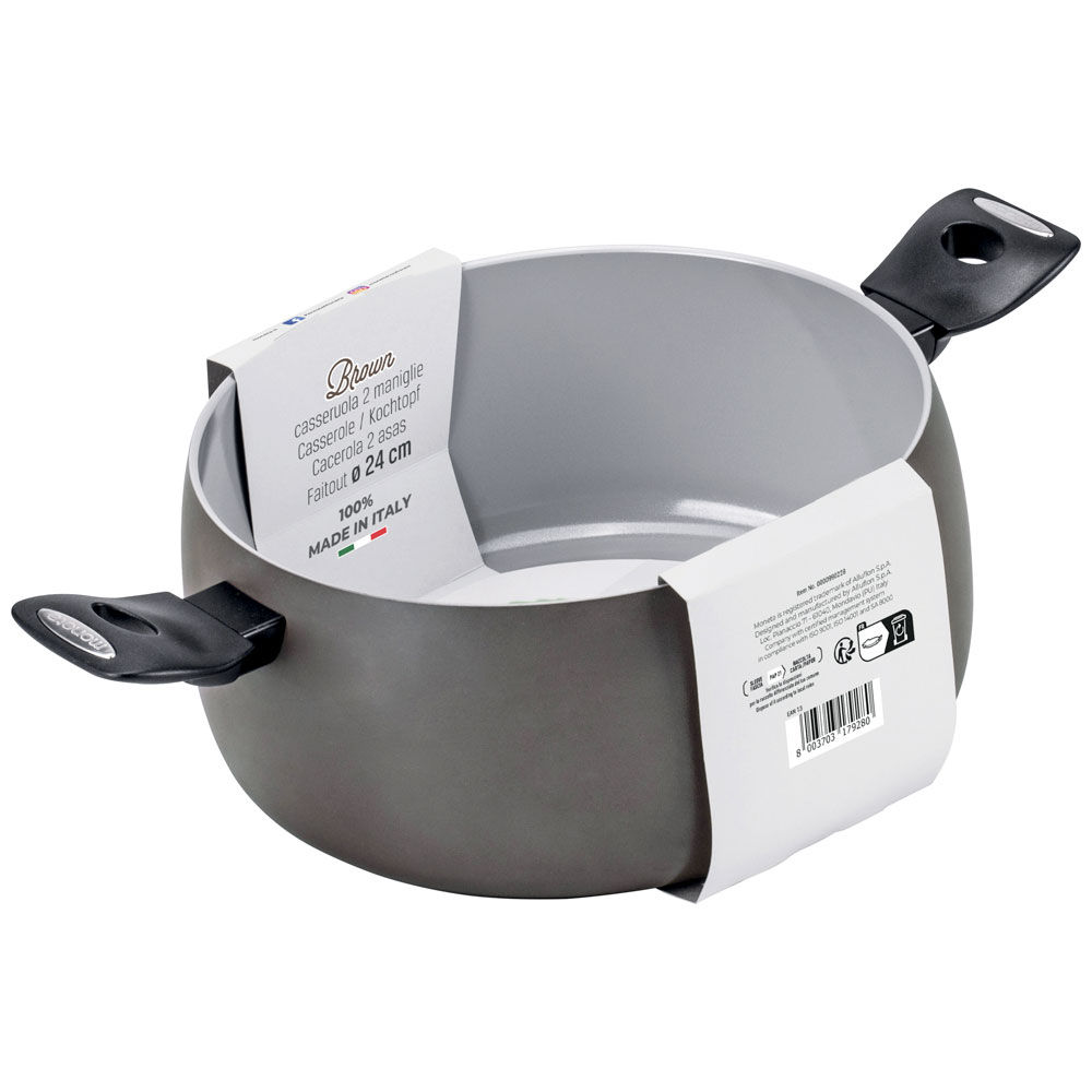 Casseruola 2 manici Finegres 24 cm Mammola Brown - Immagine 01