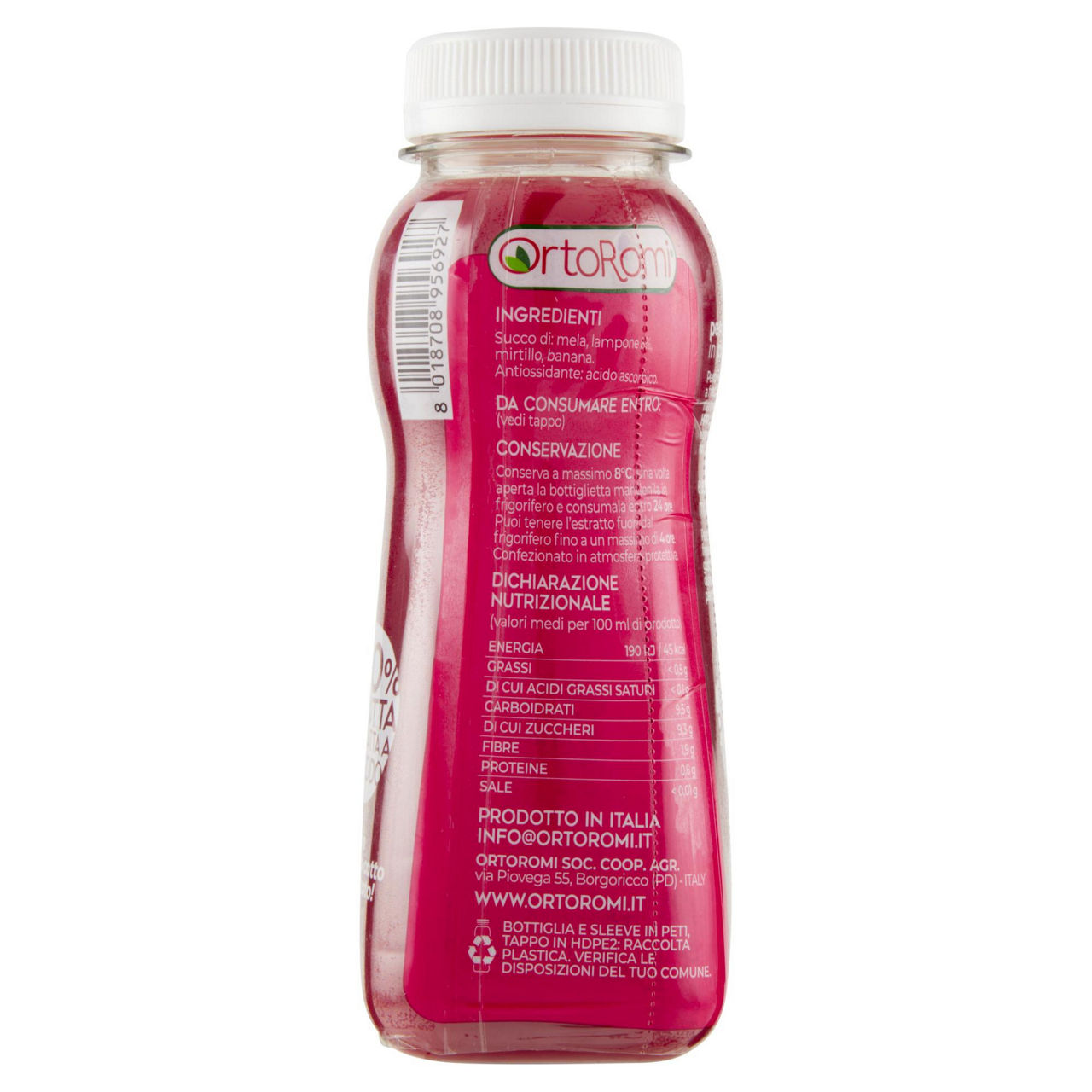 Estratto di frutti rossi lampone mirtillo banana e mela 250 ml - Immagine 21