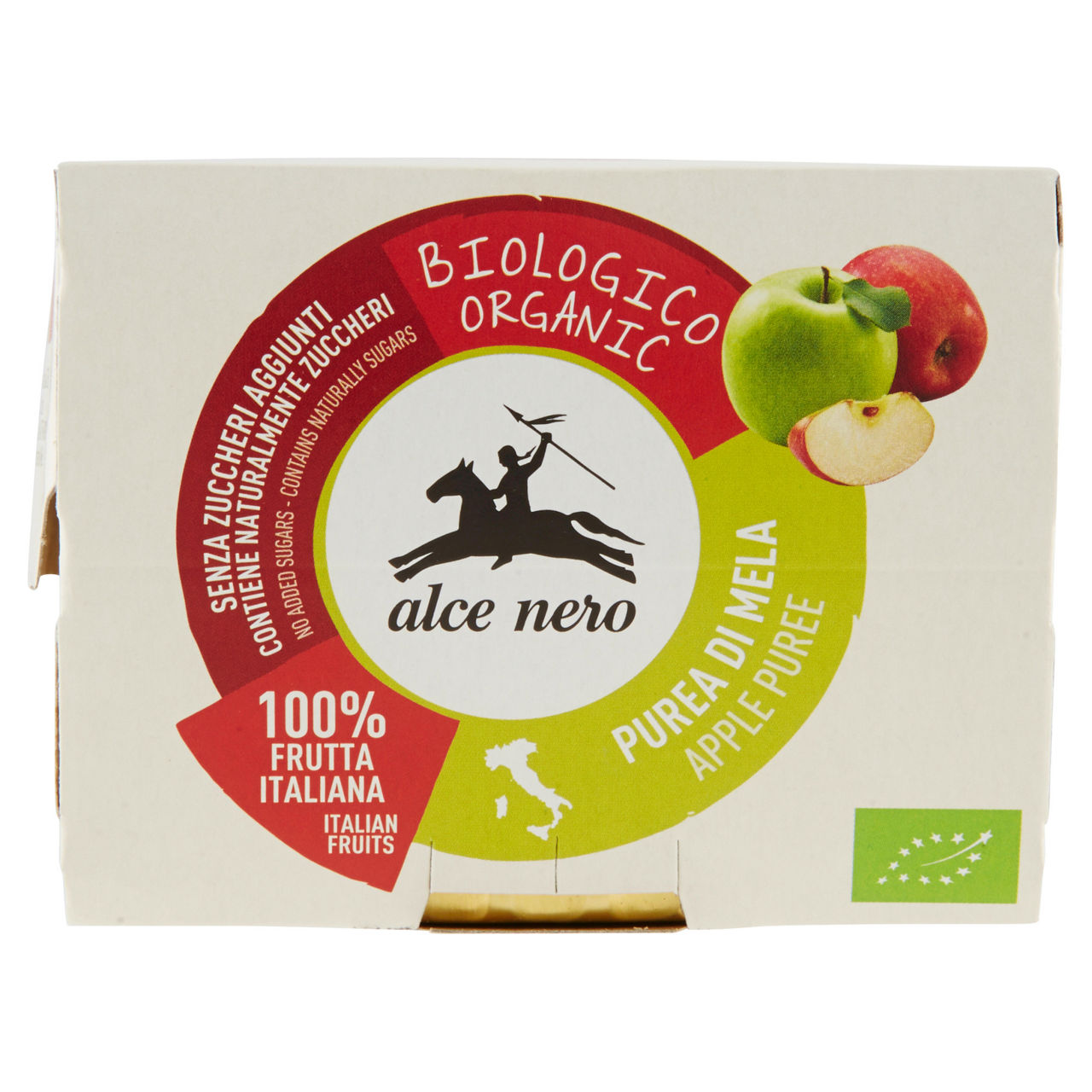 Purea di mela biologica 100% frutta  alce nero g 100x2 - Immagine 51
