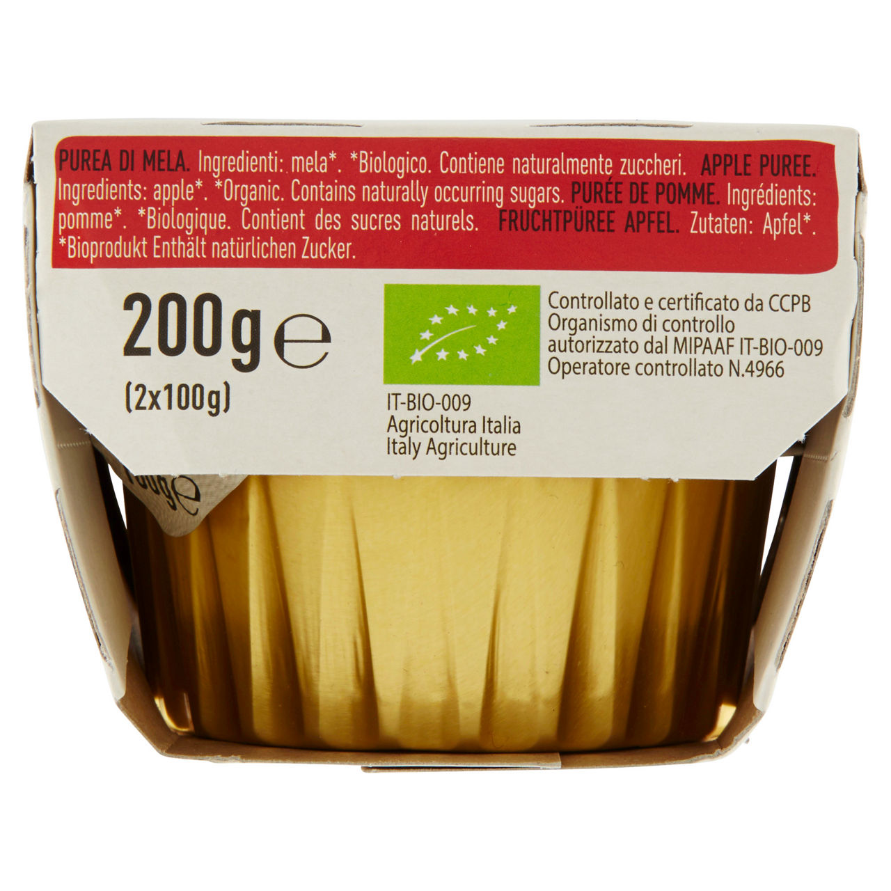 Purea di mela biologica 100% frutta  alce nero g 100x2 - Immagine 41