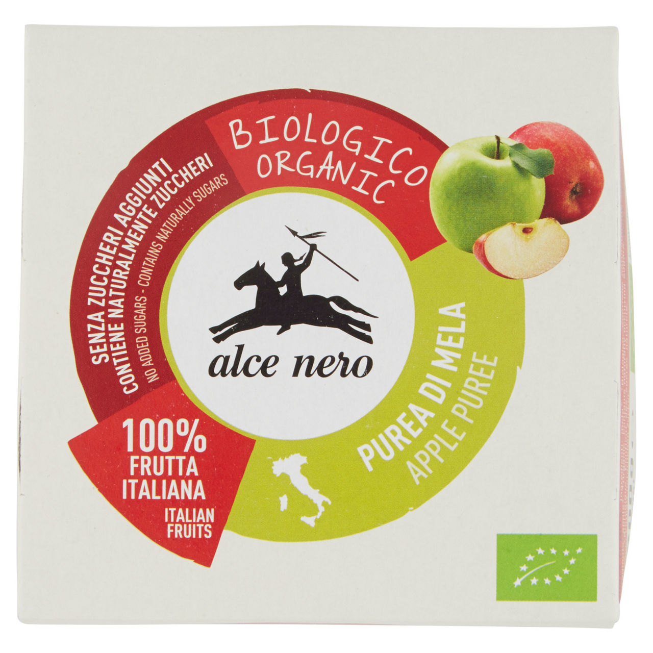 Purea di mela biologica 100% frutta  alce nero g 100x2 - Immagine 21
