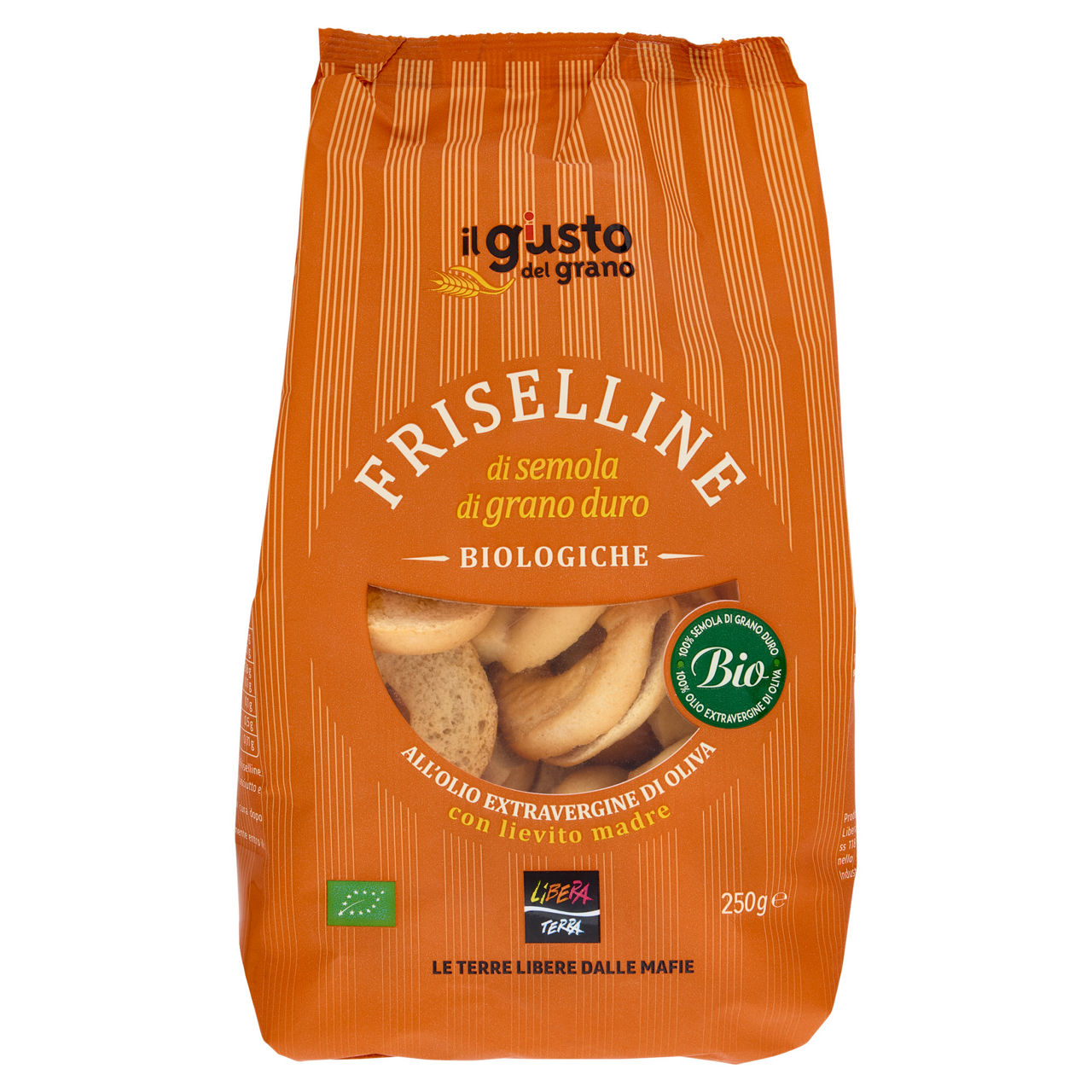 Friselline di semola di grano duro bio all'olio extra vergine di oliva 250 gr - Immagine 01