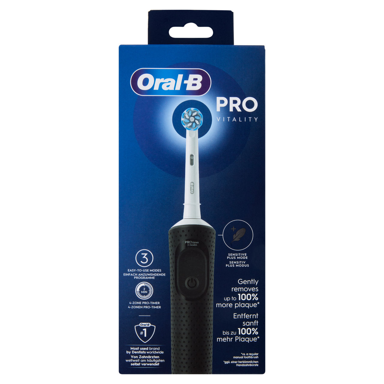 Spazzolino elettrico oral-b vitality pro black sensitive pz.1 - Immagine 01