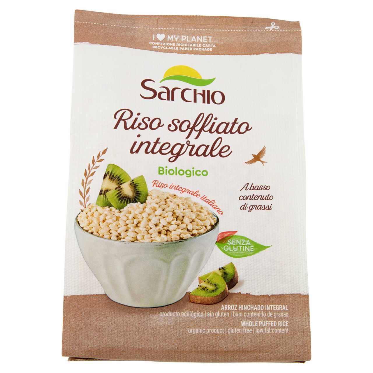 Riso soffiato bio senza glutine sarchio sacchetto g 100 - Immagine 01