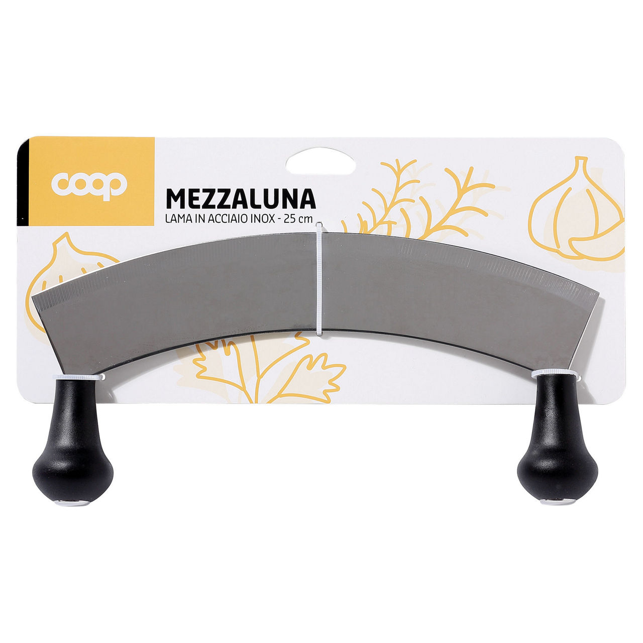 Mezzaluna in acciaio 25 cm