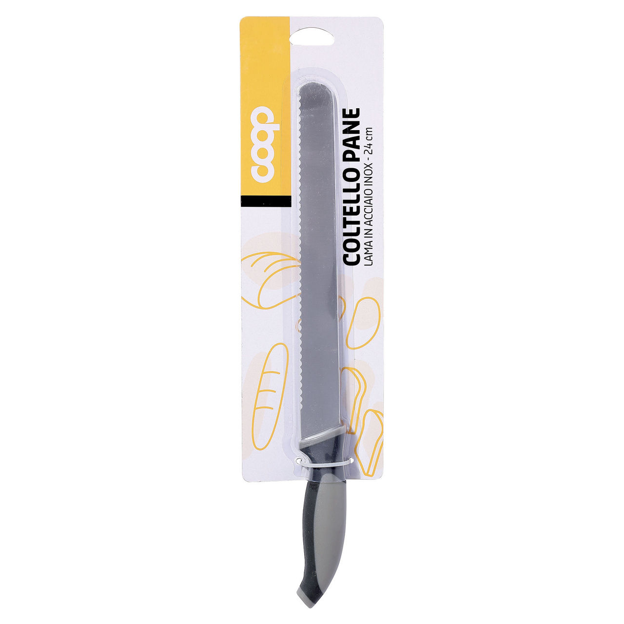 Coltello pane in acciaio 24 cm
