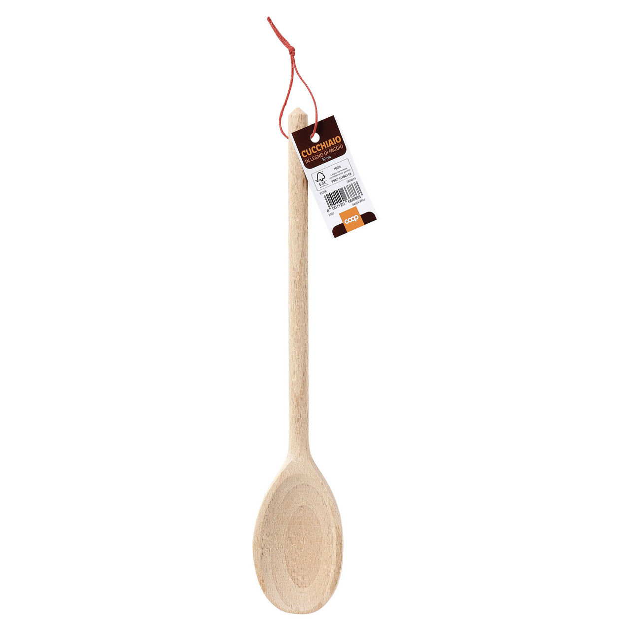 Cucchiaio in faggio naturale 32 cm