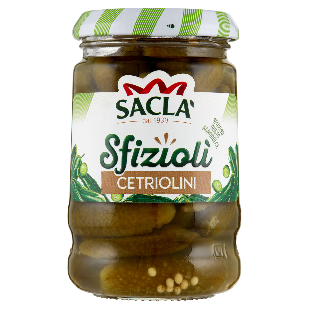Cetriolini con semi di senape in agrodolce 190 gr