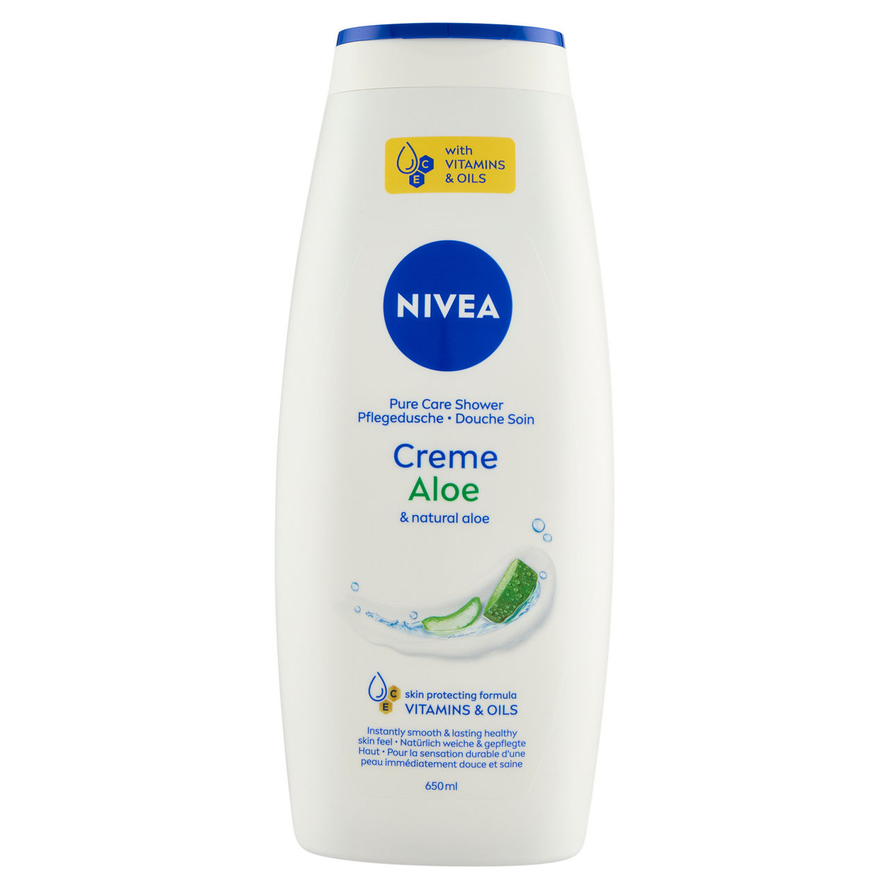 Bagnoschiuma nivea creme aloe ml 650 - Immagine 01