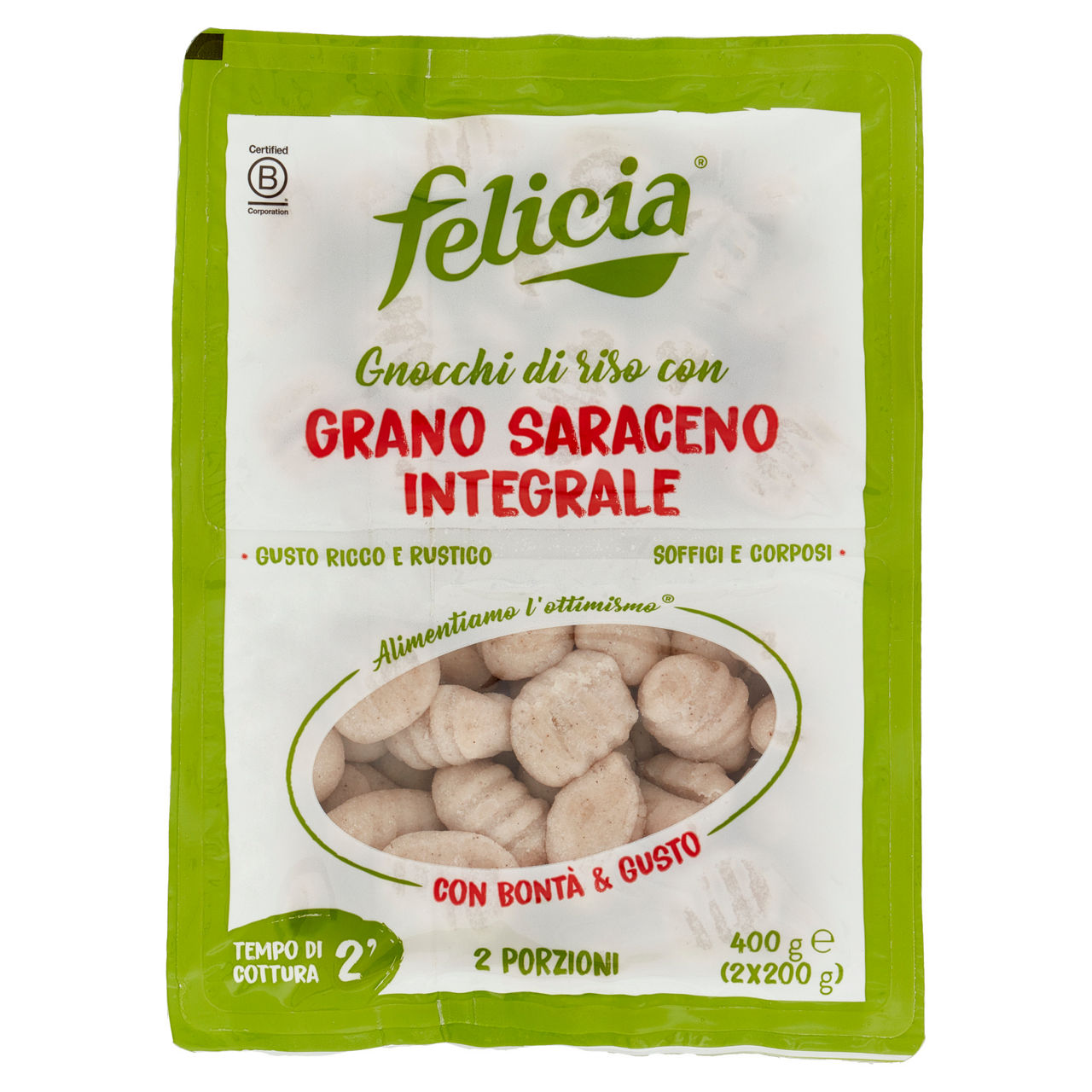Gnocchi di riso con grano saraceno integrale 400 gr