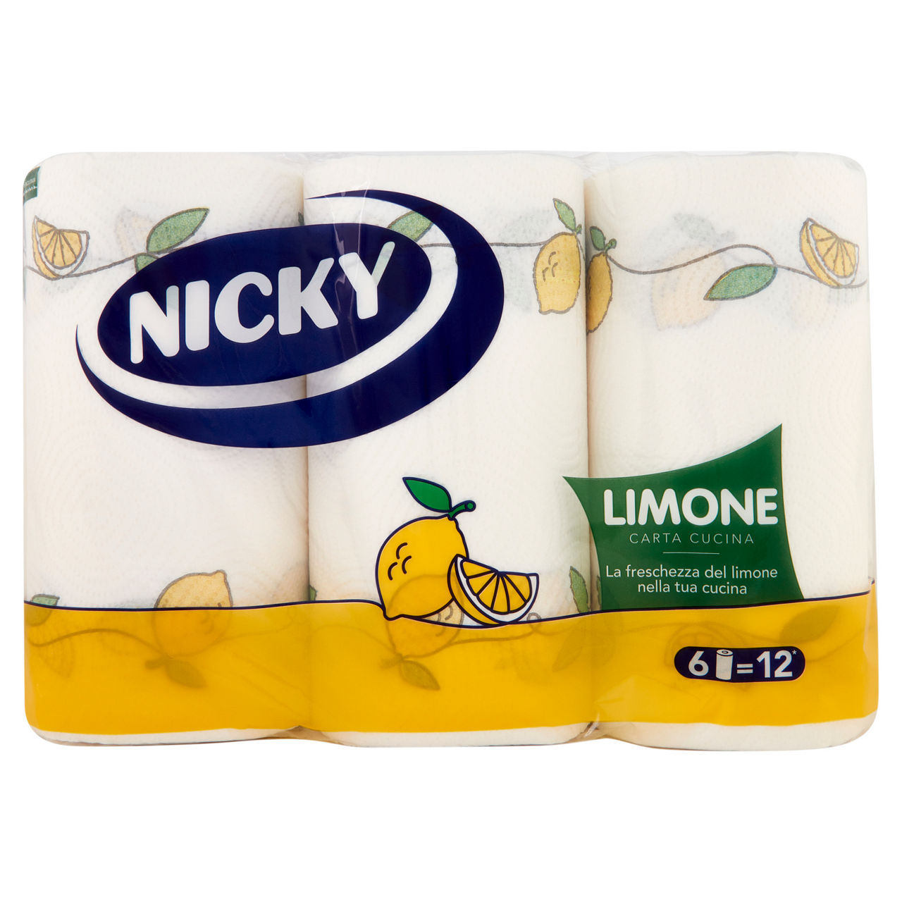 Asciugatutto Limone 2 veli 100 strappi 6 rotoli