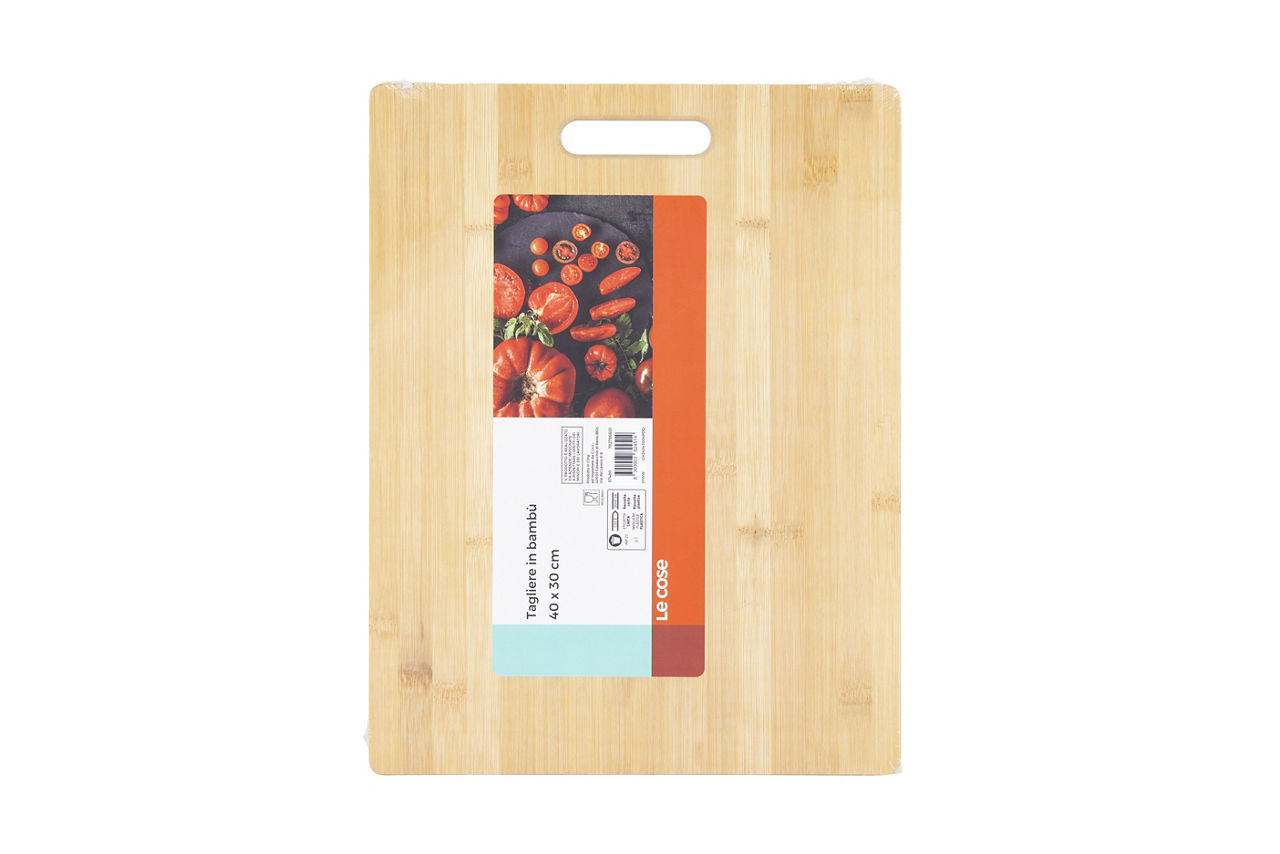 Tagliere in bambu' misura grande 40x30cm in display - Immagine 01