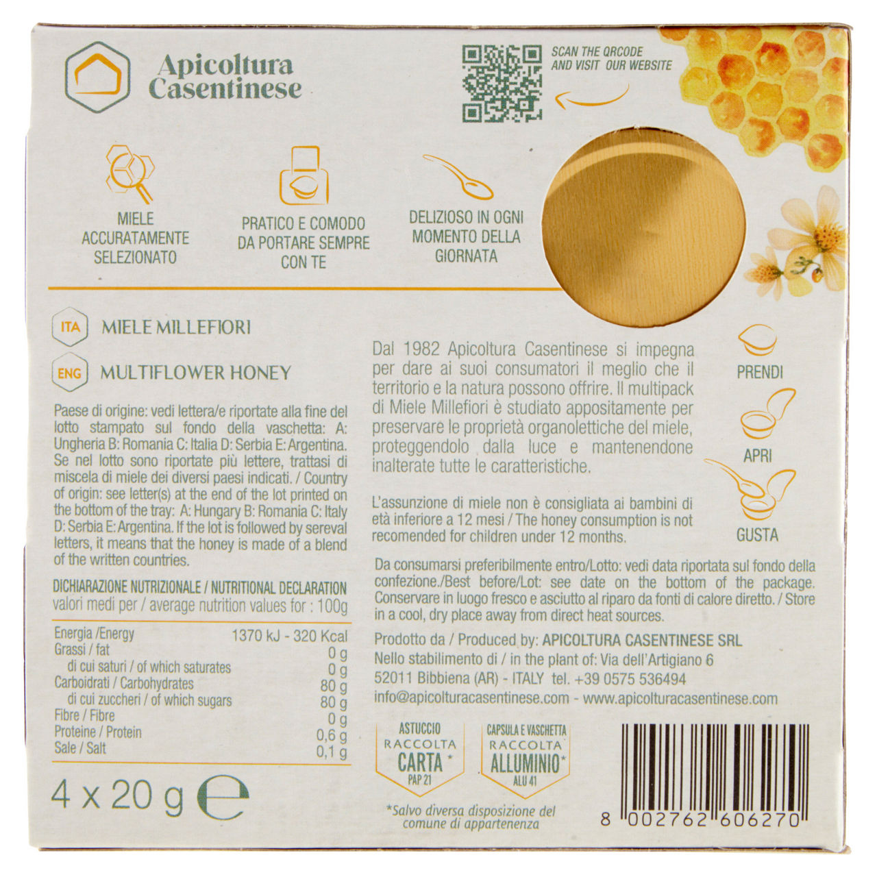 Miele Millefiori monoporzione 4 pz x 20 g - Immagine 11