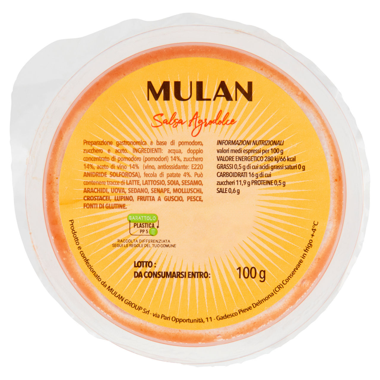 Salsa agrodolce 100 gr