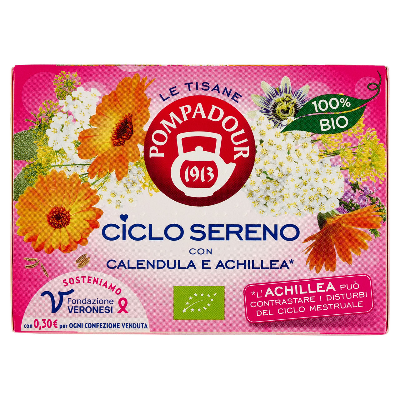 Tisana Ciclo Sereno con calendula e achillea bio 16 filtri - Immagine 01