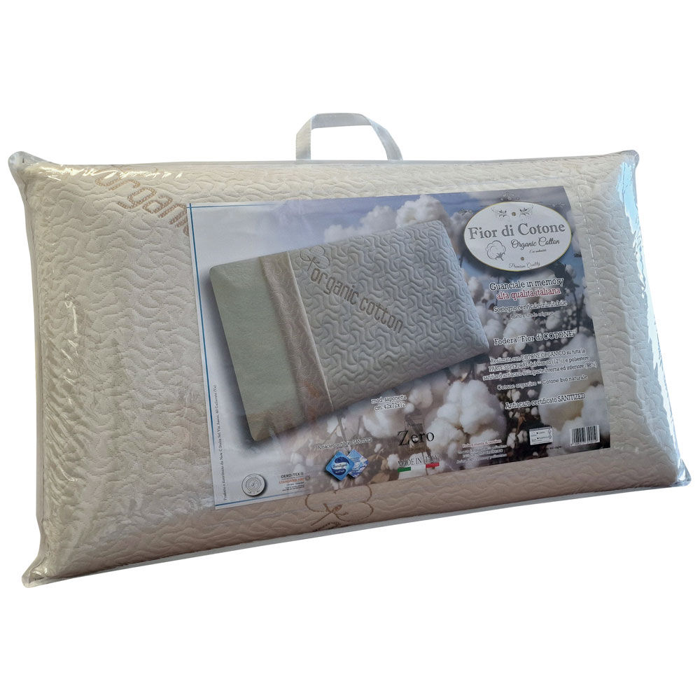 Guanciale a saponetta in memory fior di cotone - Immagine 01