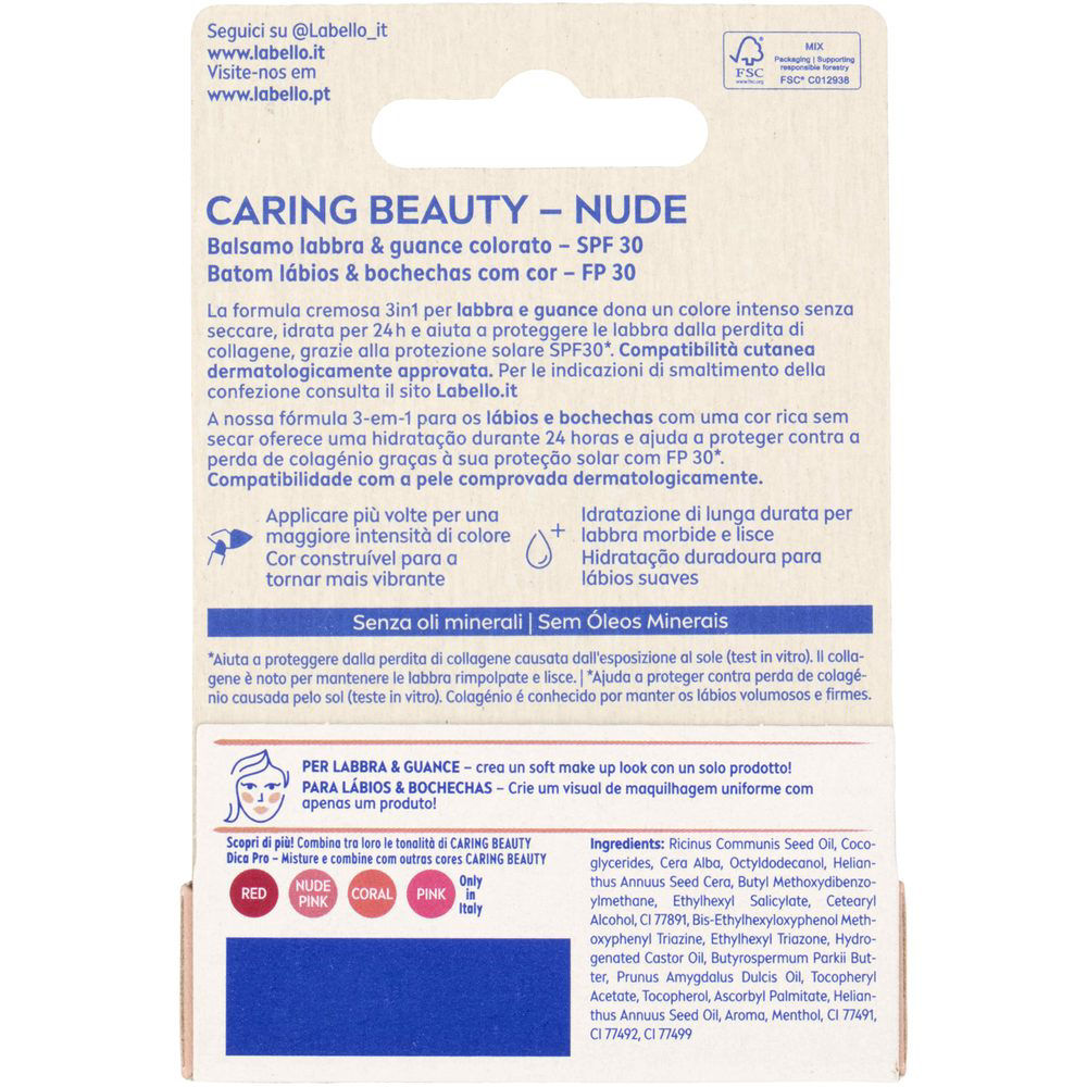 Immagine 3 di 6 del prodotto Balsamo labbra e guance rosato Caring Beauty Nude 4,8 gr