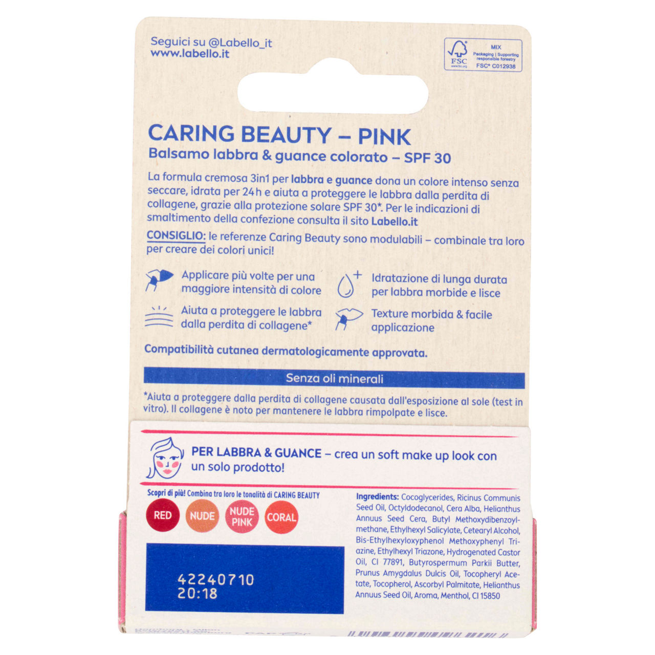 Labello caring beauty pink 4,8gr pz.1 - Immagine 41
