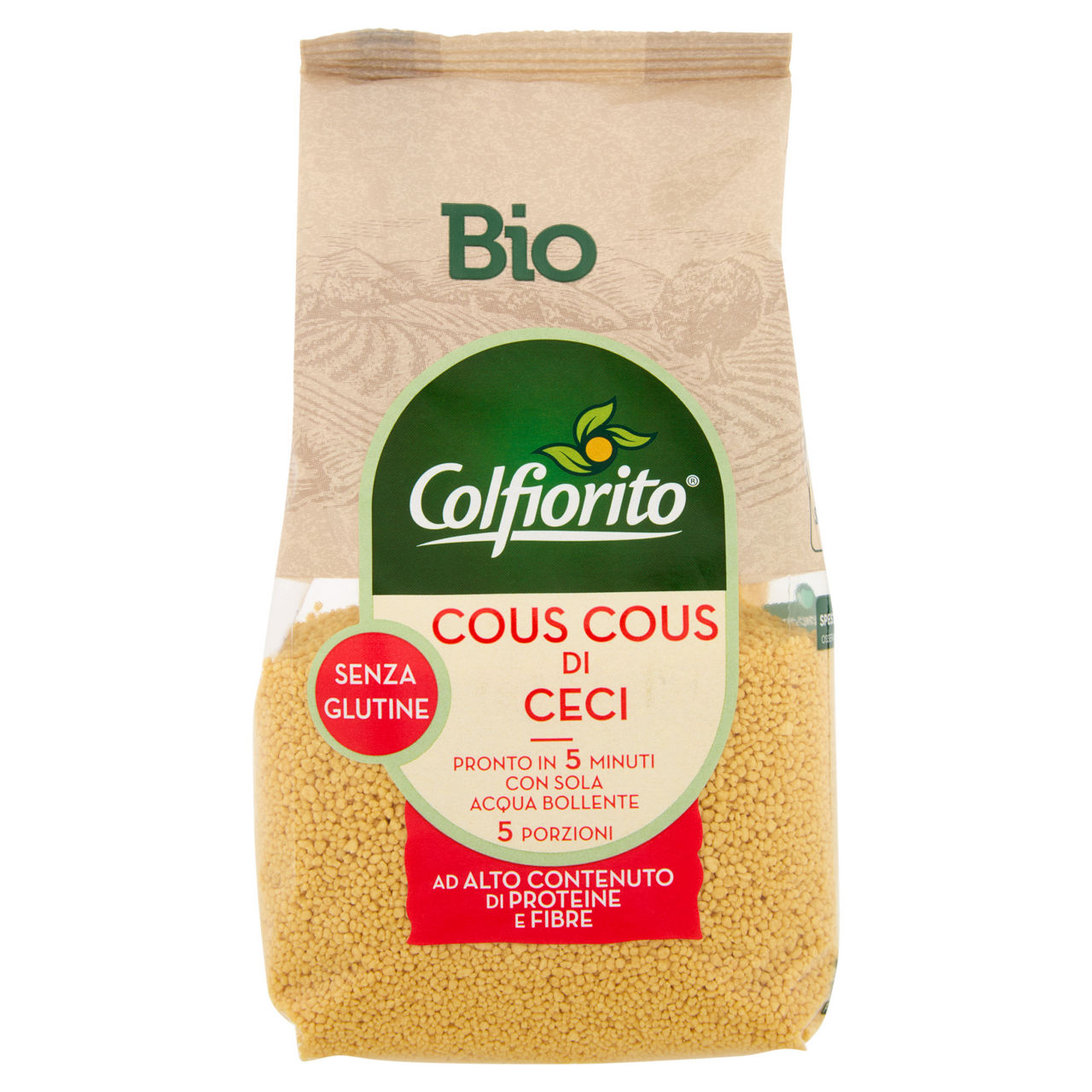 Cous cous di ceci bio senza glutine 250 gr - Immagine 01