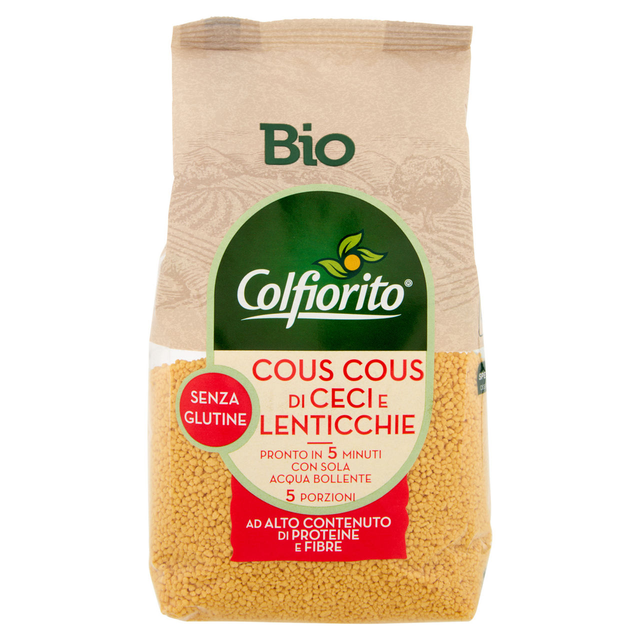 Cous cous di ceci e lenticchie bio senza glutine 250 gr - Immagine 01