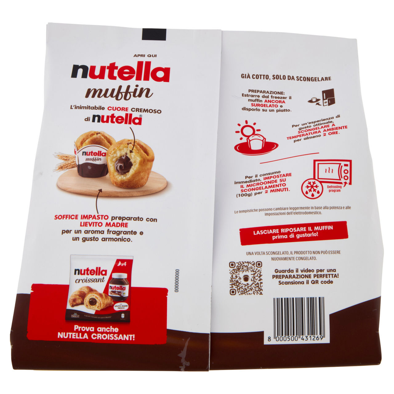 Muffin ripieni di nutella 4 pz 264 gr - Immagine 21