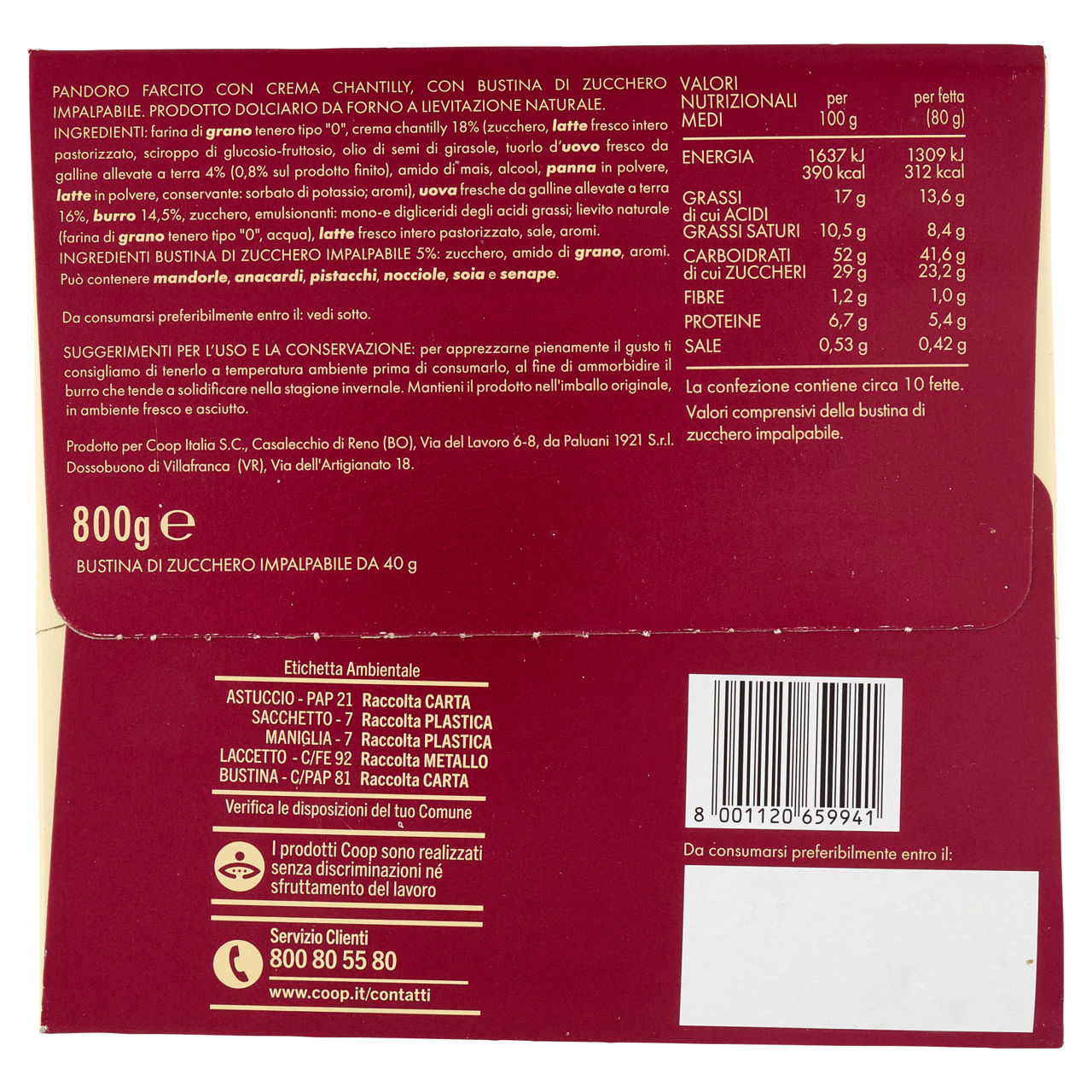 Pandoro crema Chantilly 800 gr - Immagine 21